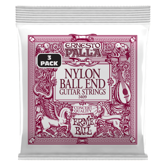 Ernesto Palla Black and Gold Ball End Nylon Classical Gtr Strings - 3 Pack