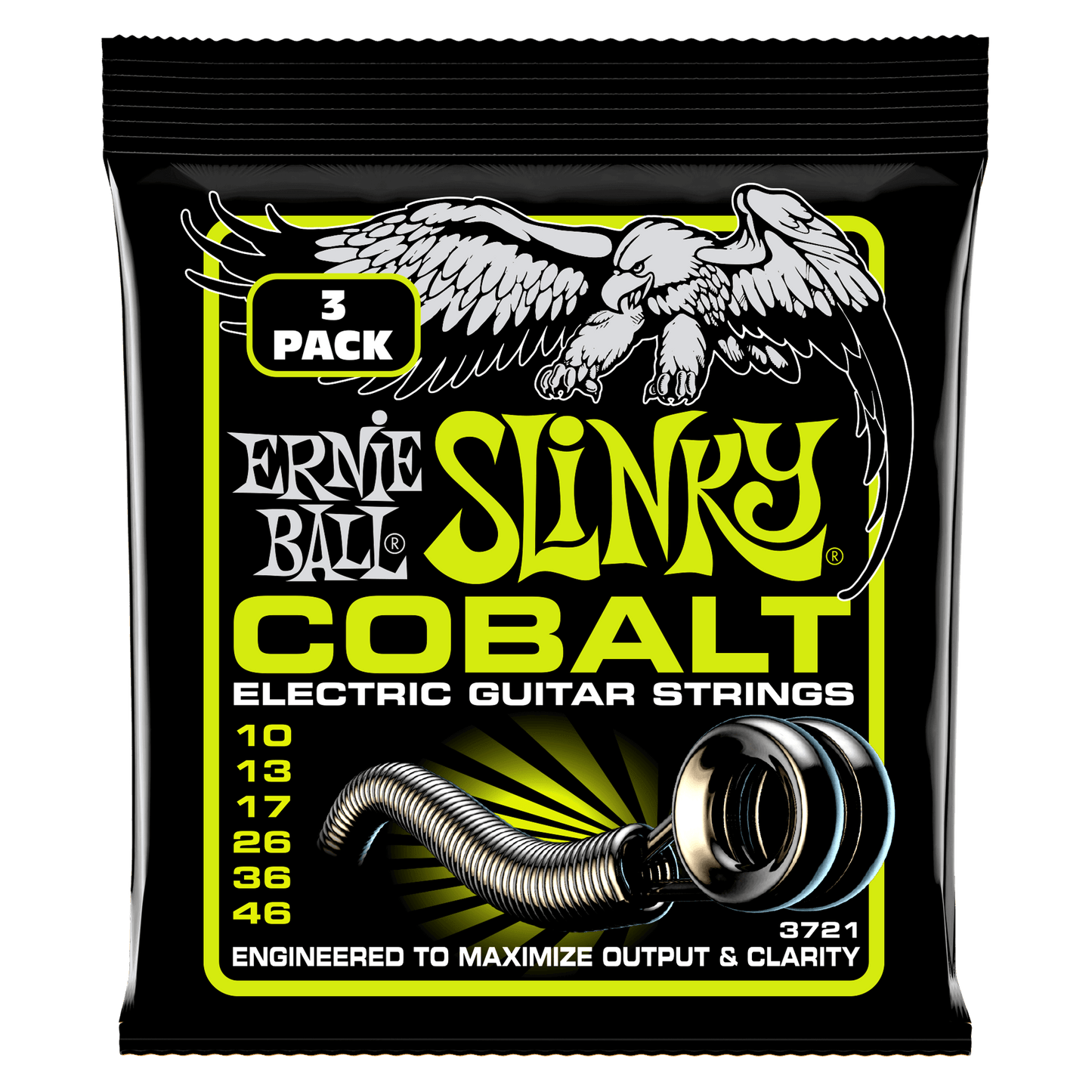 Ernie Ball Regular Slinky Cobalt Electric Guitar Strings  - 10-46 - 3 Pack