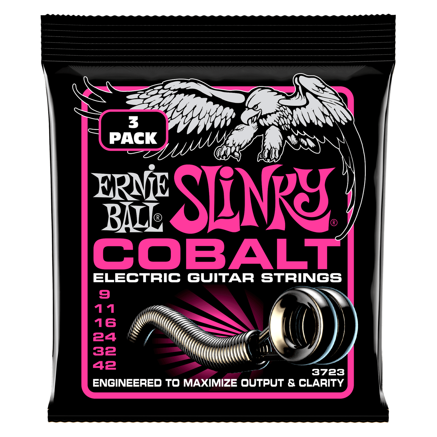Ernie Ball Super Slinky Cobalt Electric Guitar Strings Set - 9-42 /3 Pack