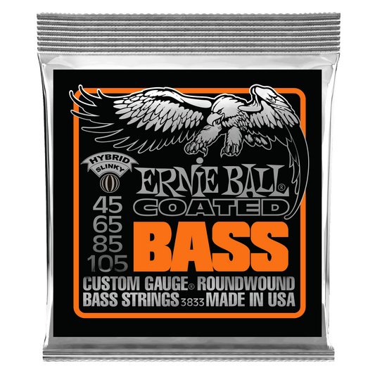 Ernie Ball Hybrid Slinky Coated Electric Bass Strings - 45-105