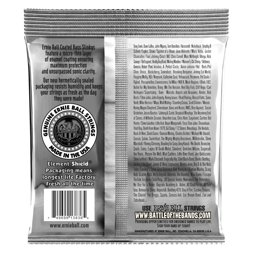 Ernie Ball Bass 5-String Slinky Coated Electric Bass Strings - 45-130