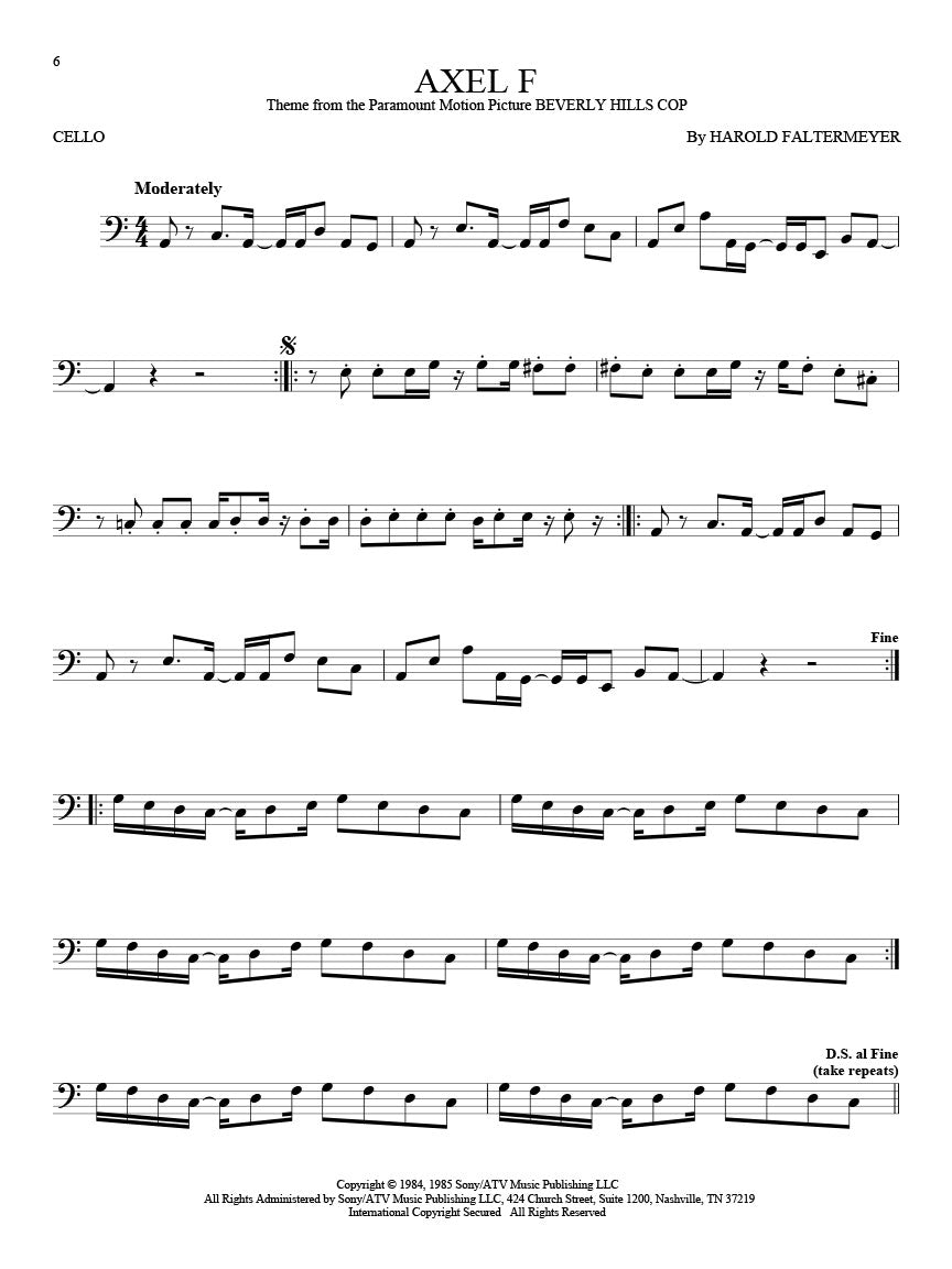 101 Movie Hits For Cello Book