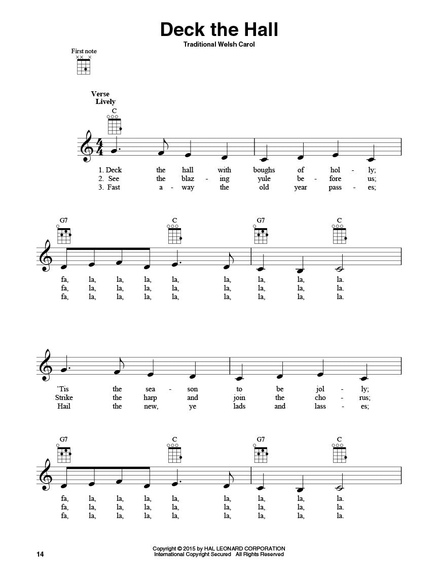 First 50 Christmas Songs Play On Ukulele Book