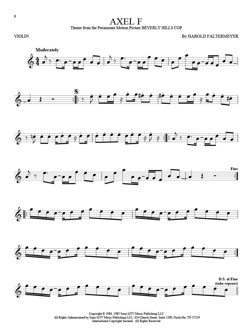 101 Movie Hits For Violin Book