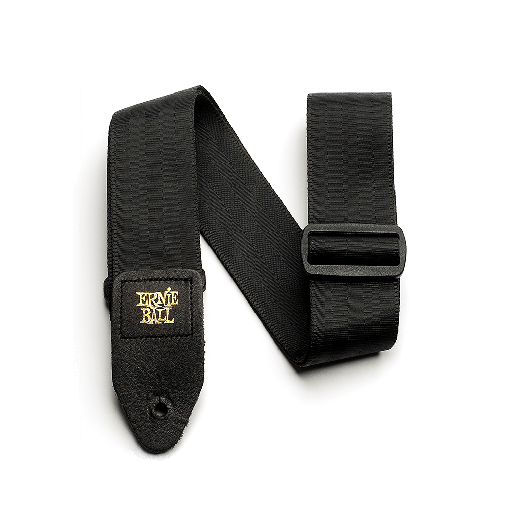 Ernie Ball 2 inch Seatbelt Webbing Guitar/Bass Strap - Black