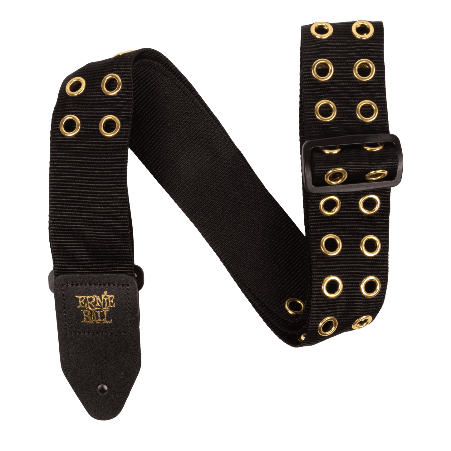 Ernie Ball Premium Poly Guitar/Bass Strap - Hole Lotta Metal - Gold