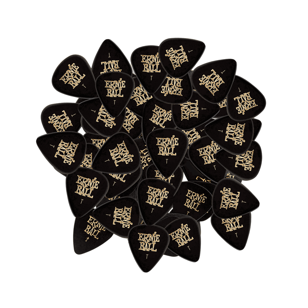 Ernie Ball Thin Black Cellulose Picks, bag of 144