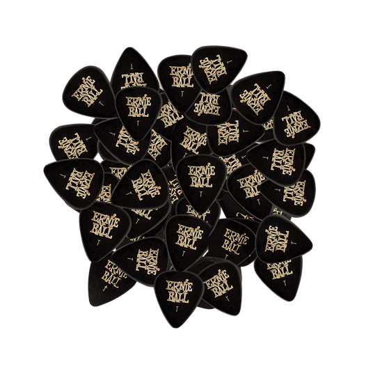 Ernie Ball Thin Black Cellulose Picks, bag of 144