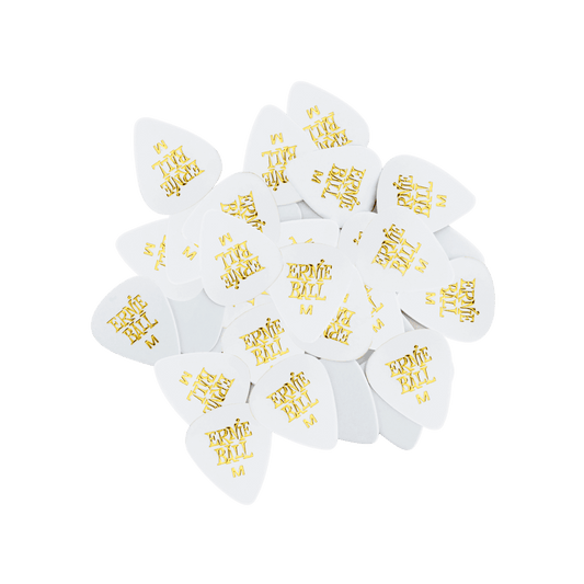 Ernie Ball Medium White Cellulose Picks, bag of 144