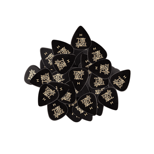 Ernie Ball Heavy Black Cellulose Picks, bag of 144