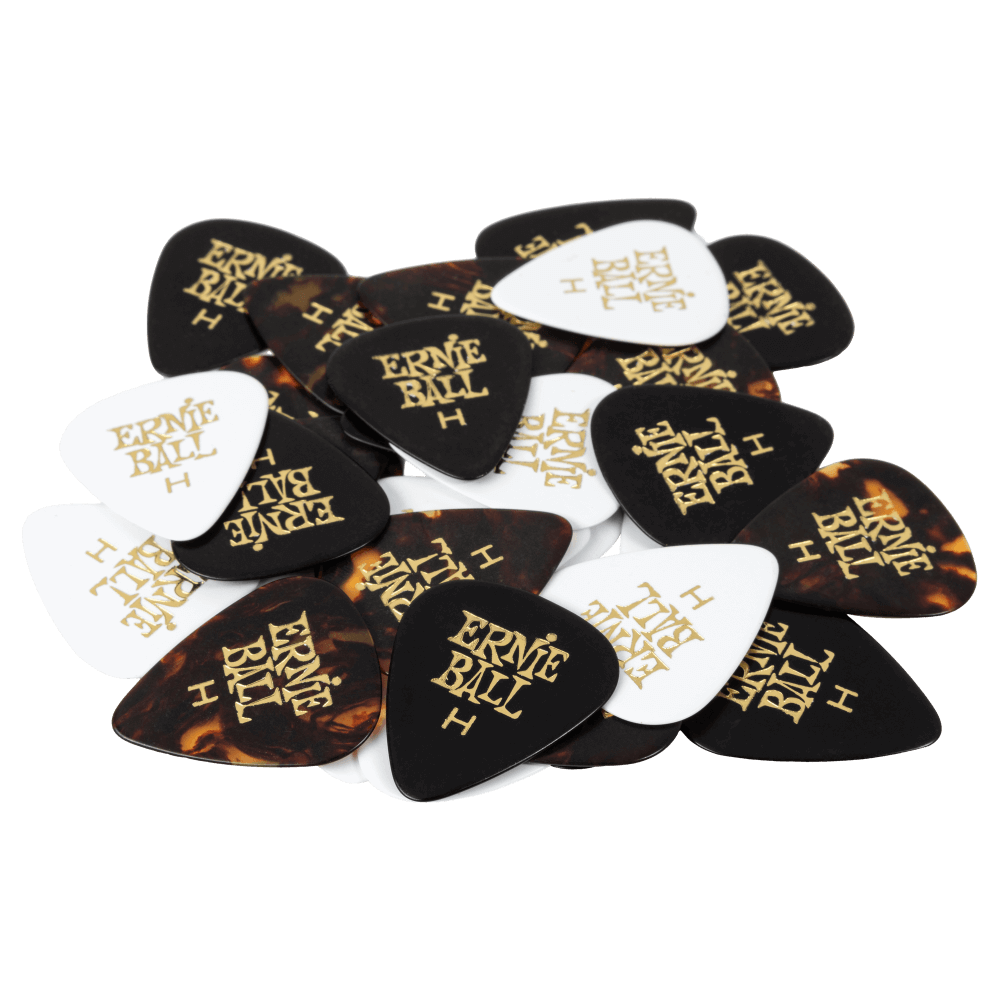 Ernie Ball Heavy Assorted Color Cellulose Picks, bag of 144