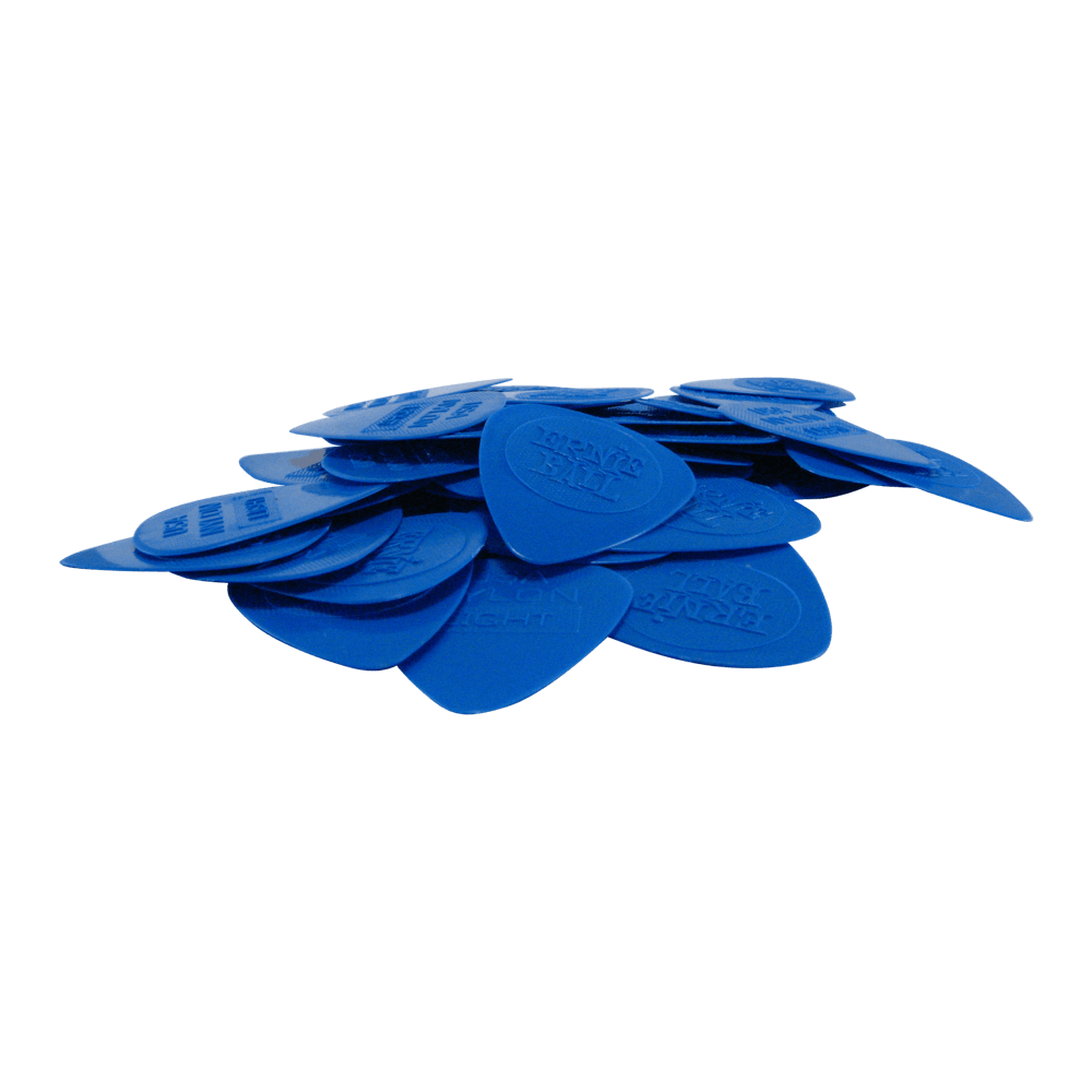 Ernie Ball Thin Injection Molded Nylon Picks 0.53mm, 50-Piece - Blue