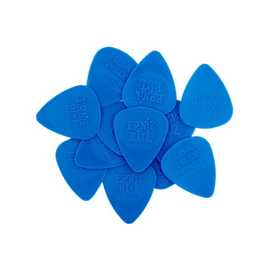 Ernie Ball Thin Injection Molded Nylon Picks  0.53mm - 12-Pack - Blue
