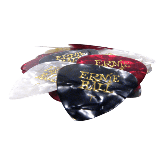 Ernie Ball Thin Assorted Color Pearloid Cellulose Picks, 24-Piece