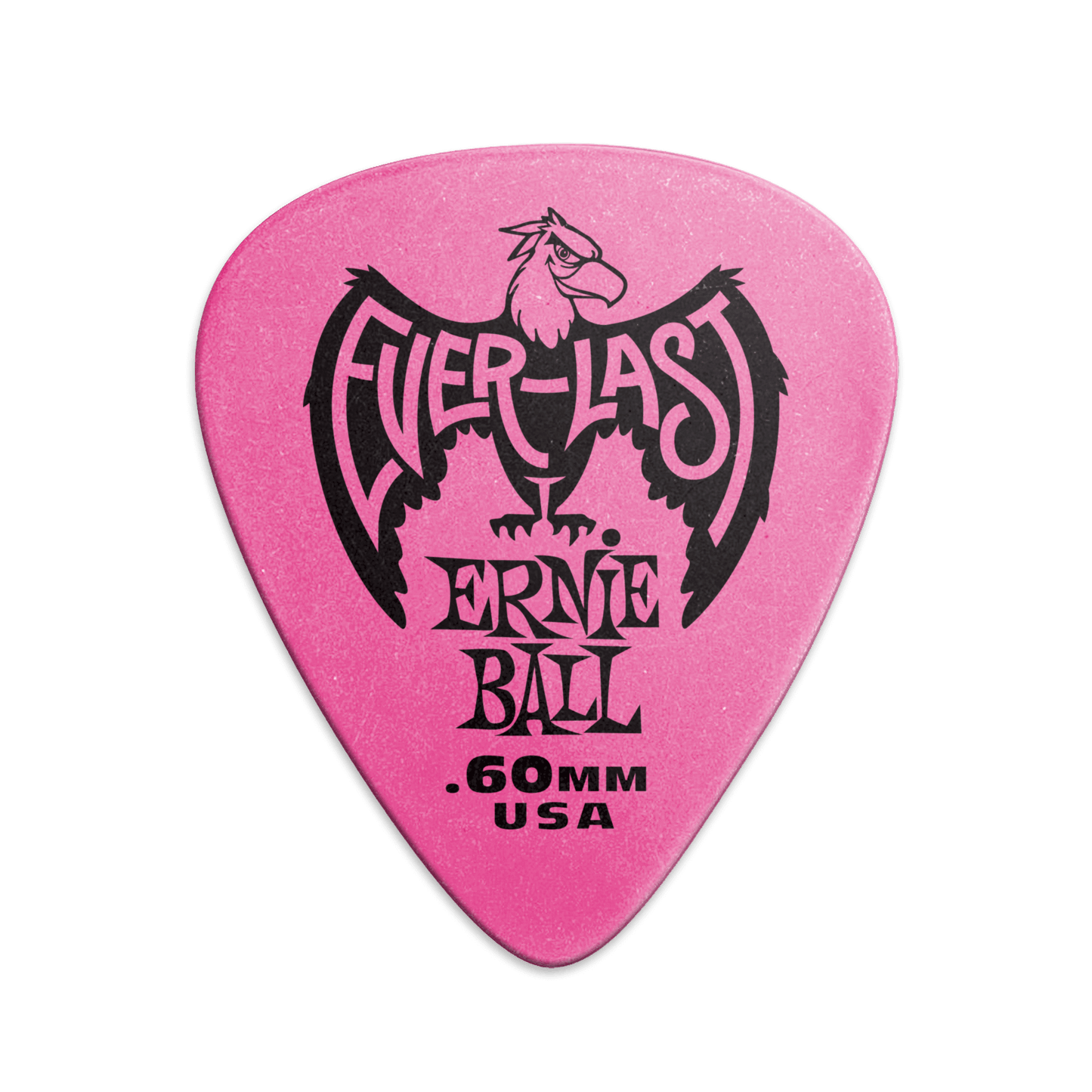 Ernie Ball 0.60mm Everlast Picks - Pink (12-Pack)