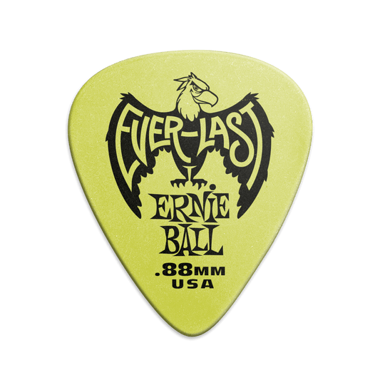 Ernie Ball 0.88mm Everlast Picks - Green - 12-Pack