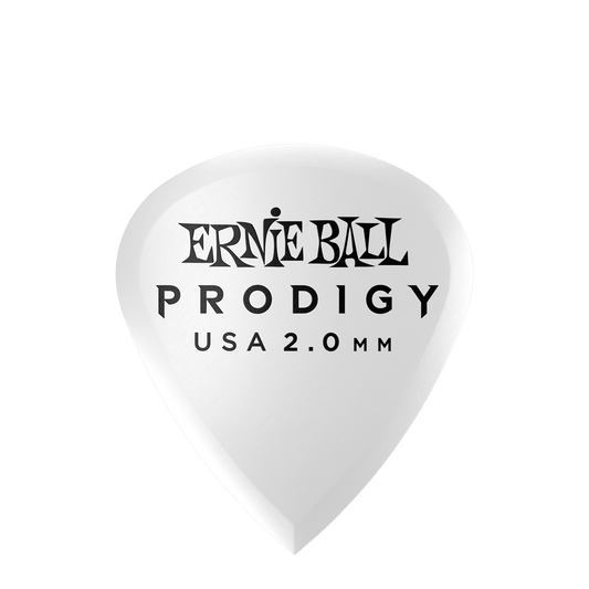 Ernie Ball 2.0mm Mini Prodigy Picks - White - 6-Pack