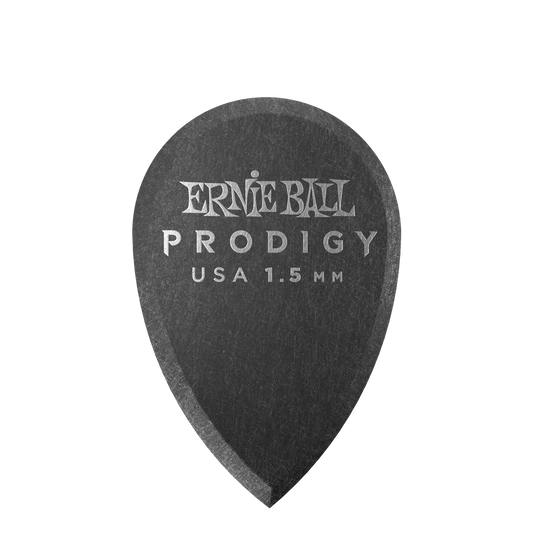 Ernie Ball 1.5 mm Teardrop Prodigy Picks - Black -  6-Pack