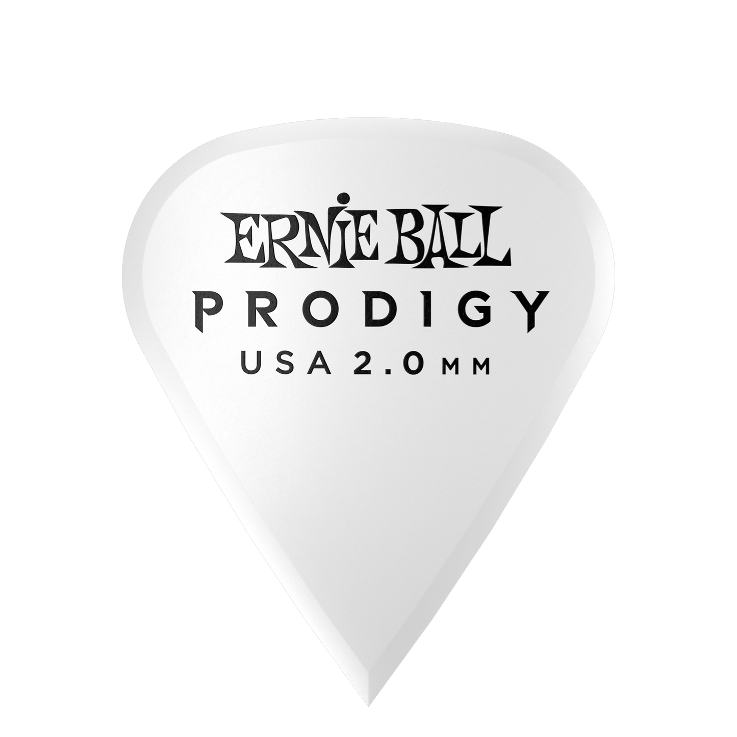 Ernie Ball 2.0 mm Sharp Prodigy Picks - White -  6-Pack
