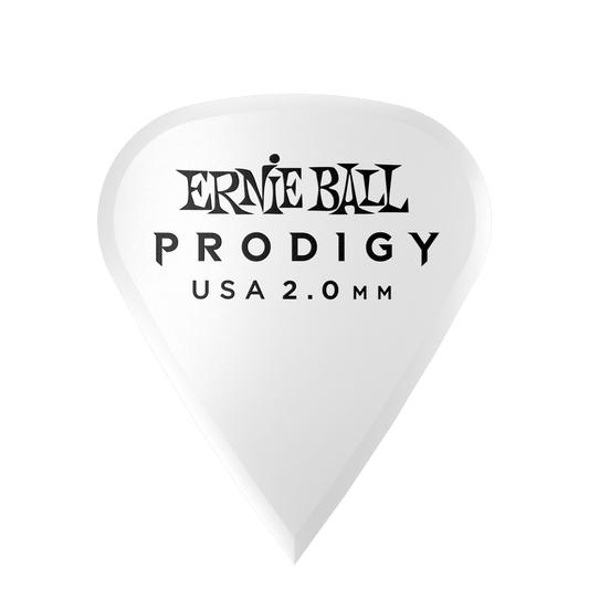 Ernie Ball 2.0 mm Sharp Prodigy Picks - White -  6-Pack