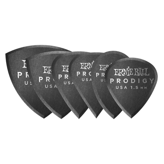 Ernie Ball 2.0 mm Multipack Prodigy Picks - Black - 6-Pack