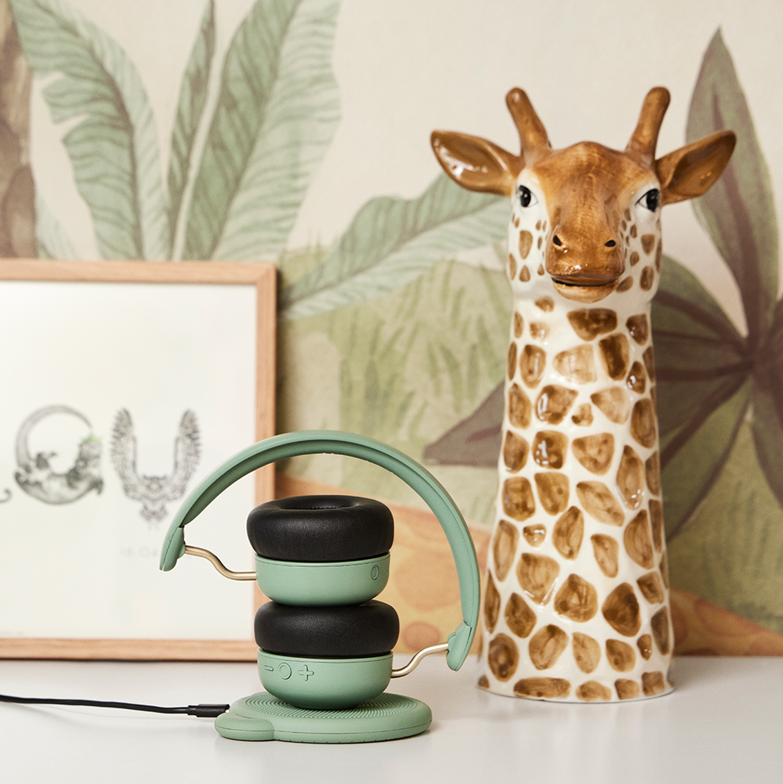 Kreafunk Kids Buzz Junior Bluetooth Headphones - Dusty Green