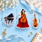 3 Piece Music-Themed Sheet Music Clips – Cello, Piano and Violin