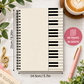 A5 Classic Piano Keys Spiral Notebook (60 Pages)