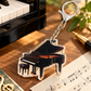 Acrylic Vintage Grand Piano Keyring