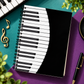 A5 Curved Piano Keys Spiral Notebook (60 Pages)