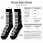 Sundry & Sound Co - Soft Black & White Piano Keys Crew Socks (Unisex)