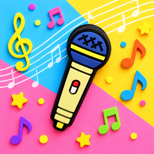 Microphone Croc Shoe Charm - Put Music in Every Step