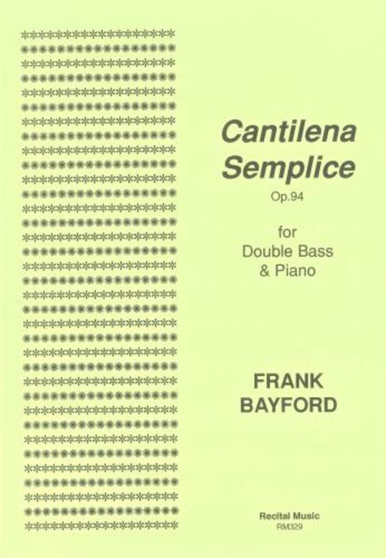 Cantilena Semplice Op 94 Db/Pno