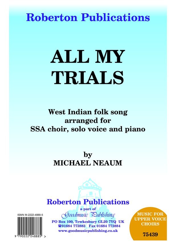 All My Trials Ssa/Solo/Piano