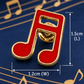 Red and Gold Semi Quaver Mini Pin