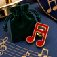 Sundry & Sound Co- Red and Gold Semi Quaver Mini Lapel Band Pin (10 Piece Band Set)