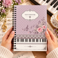 A5 Purple Polka Dot Retro Piano Spiral Notebook (60 Pages)