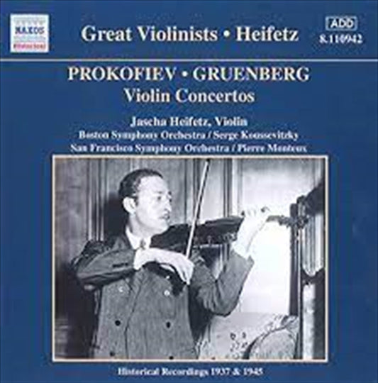 Jascha Heifetz - Prokofiev/Gruenberg: Violin Concerto CD