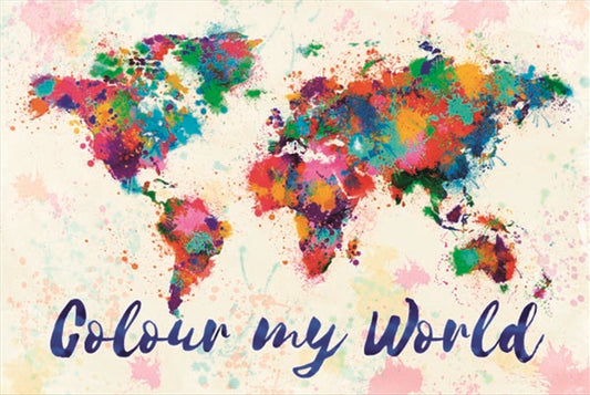 Colour My World - Map - Poster: Colour My World