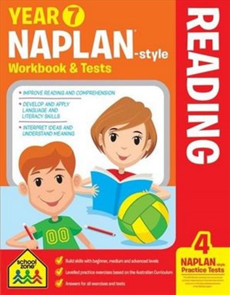 Year 7 NAPLAN - Style Reading Workbook and Tests : School Zone - Book: Educational