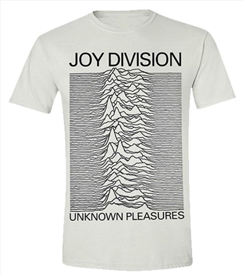 Joy Division Unknown Pleasures White Unisex Size Medium Tshirt