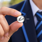 Mini Black and White Saxophone Glass Dome Lapel Pin (1.5cm)