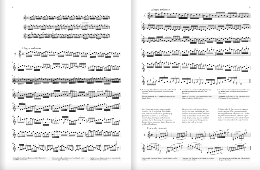 Kreutzer - 42 Etudes For Violin Solo Book (Urtext Edition)