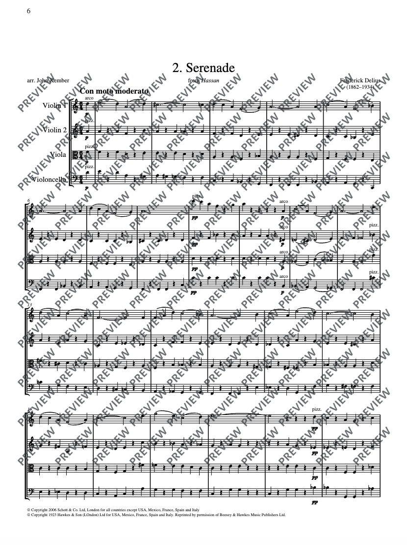 Chanson De Nuit - 8 20th Century Pieces String Quartet Book