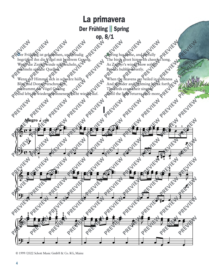 Vivaldi - The Four Seasons Op 8/1-4 Easy Piano Arr Heumann