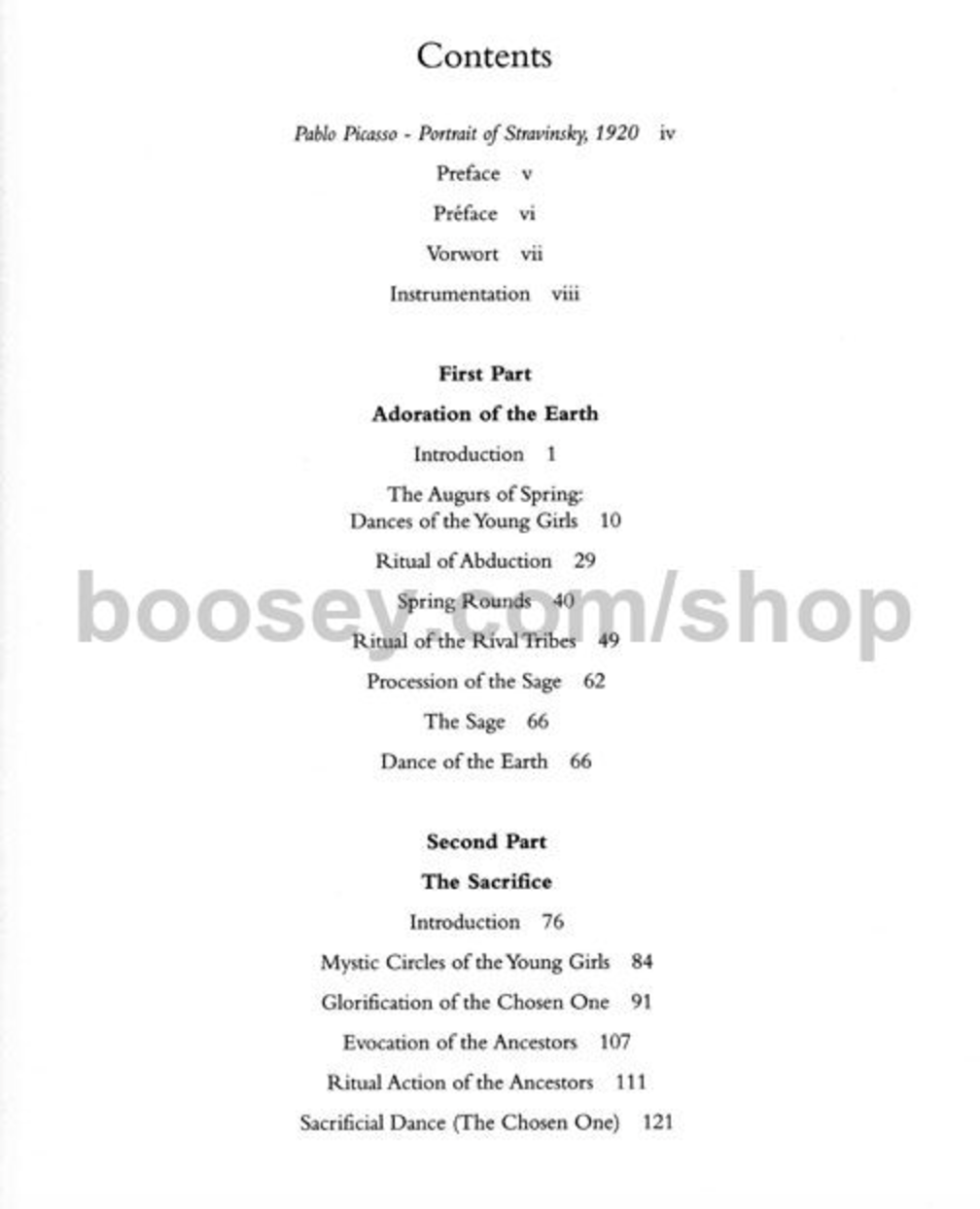 Igor Stravinsky Rite Of Spring - Full Score Masterworks Book