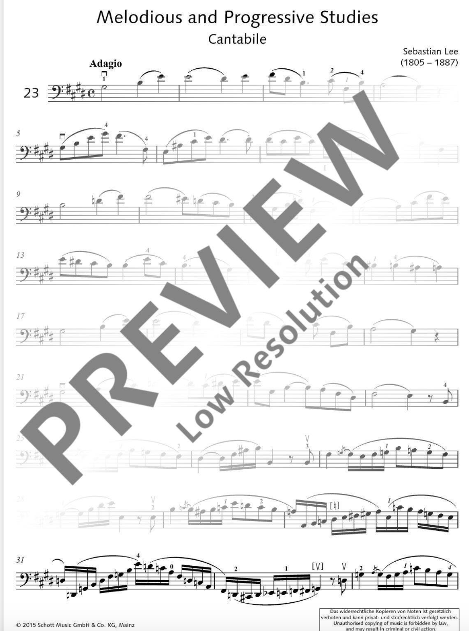 Sebastian Lee - 40 Melodious and Progressive Studies Op 31 Volume 2 Book