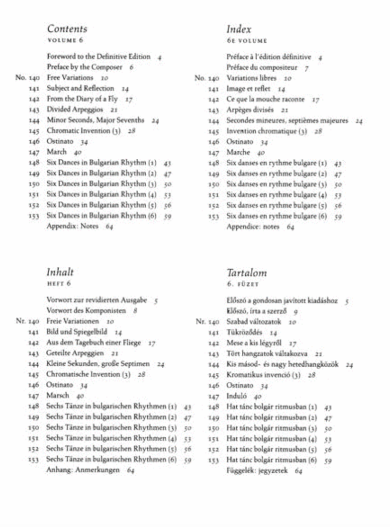 Bela Bartok - Mikrokosmos Volume 6 (Nos 140-153) Pink Piano Book