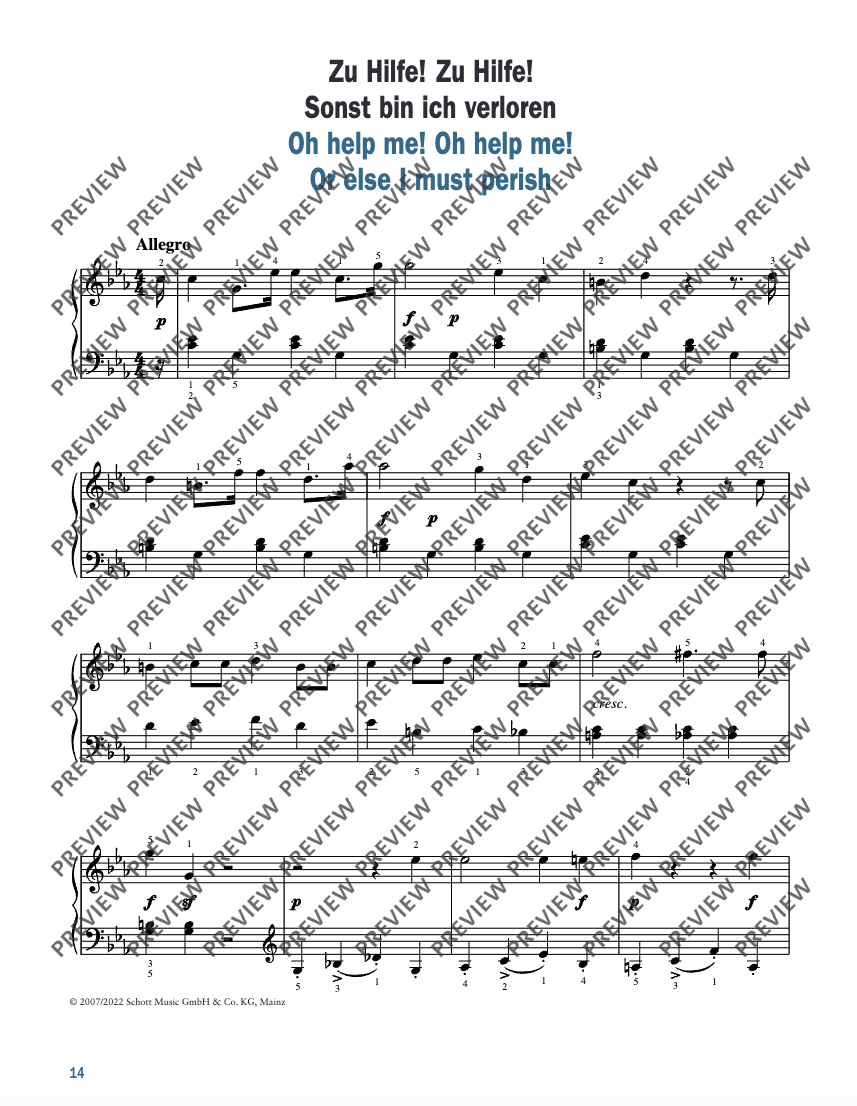 Mozart - The Magic Flute Easy Piano Book