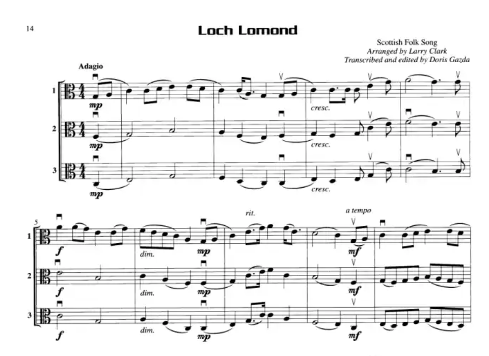 Compatible Trios For Strings Viola